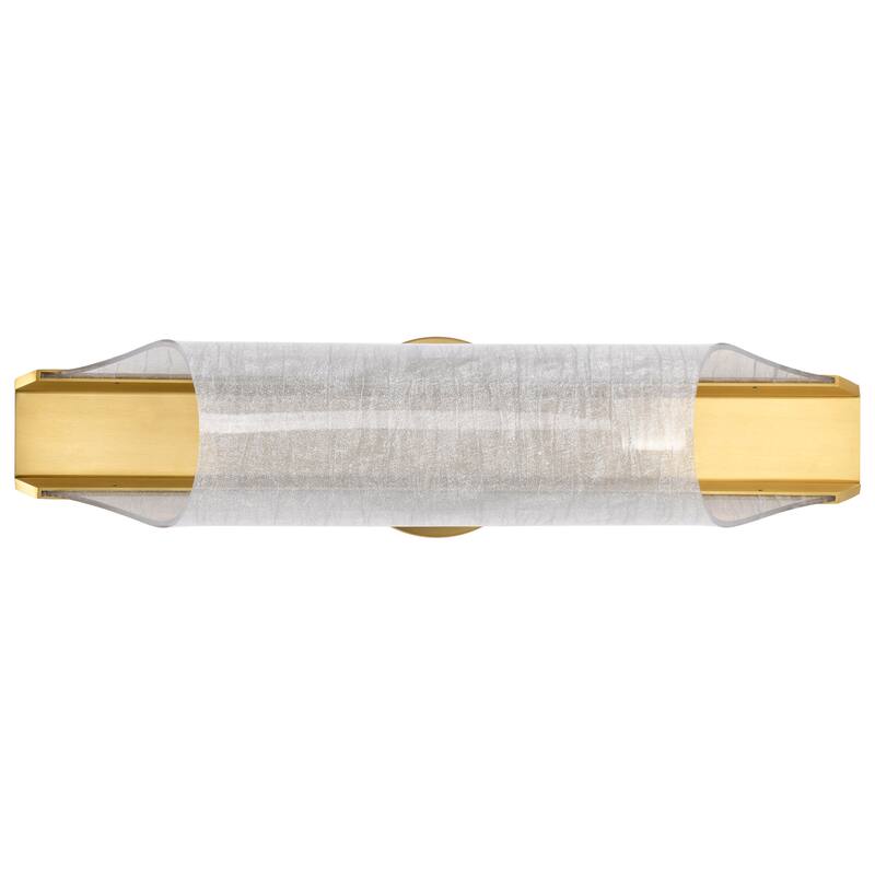 Idris LED 3 Light Wall Sconce Vintage Brass Finish Light Guide Panels - Vintage Brass
