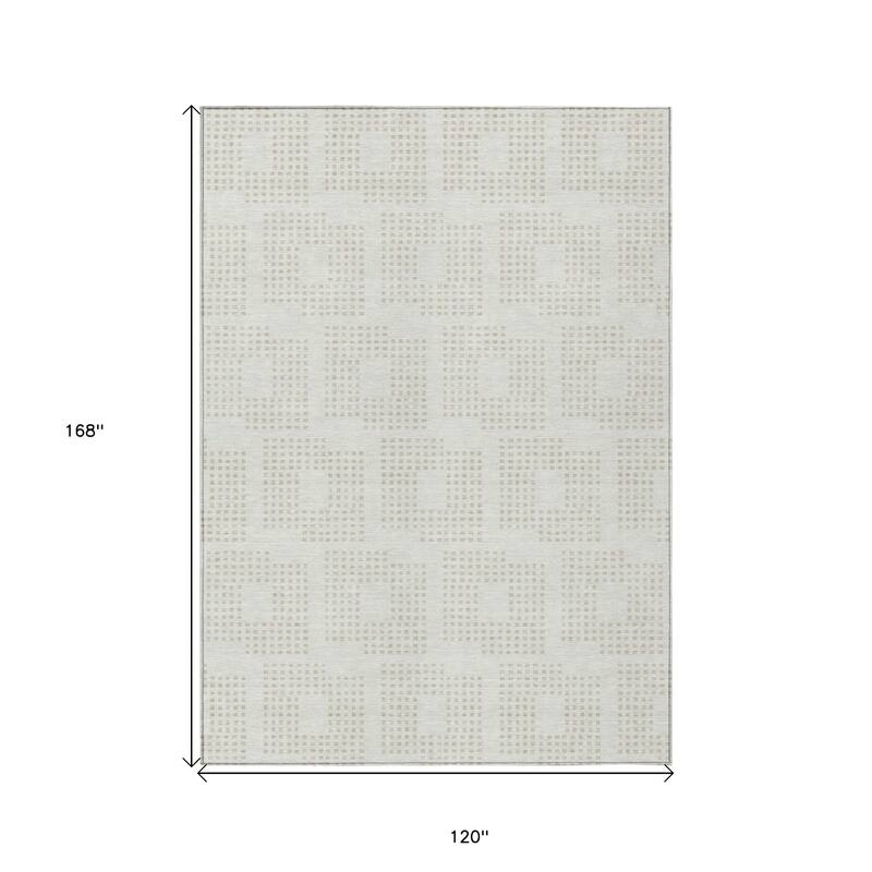 HomeRoots Geometric Transitional Rectangle Outdoor Rug