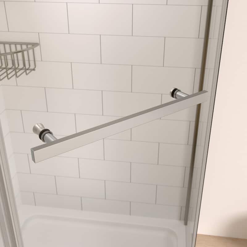 34.75'' W x 72'' H Semi-Frameless Neo-Angle Pivot Shower Door - 34.75" X 34.75" X 72"