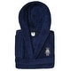 preview thumbnail 11 of 17, Sweet Kids 100% Polyester SUPER PLUSH Double Brushed Hooded Bathrobe - ROBOT Navy - L