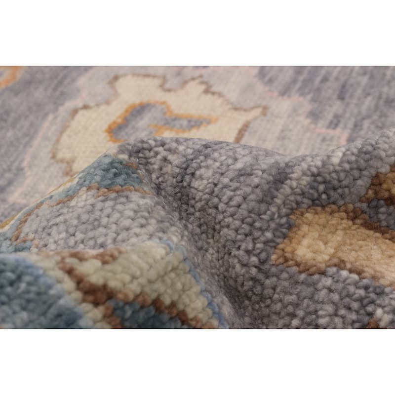 ECARPETGALLERY Hand-knotted Modern Oushak Grey Wool Rug - 7' 8" x 10' 2"