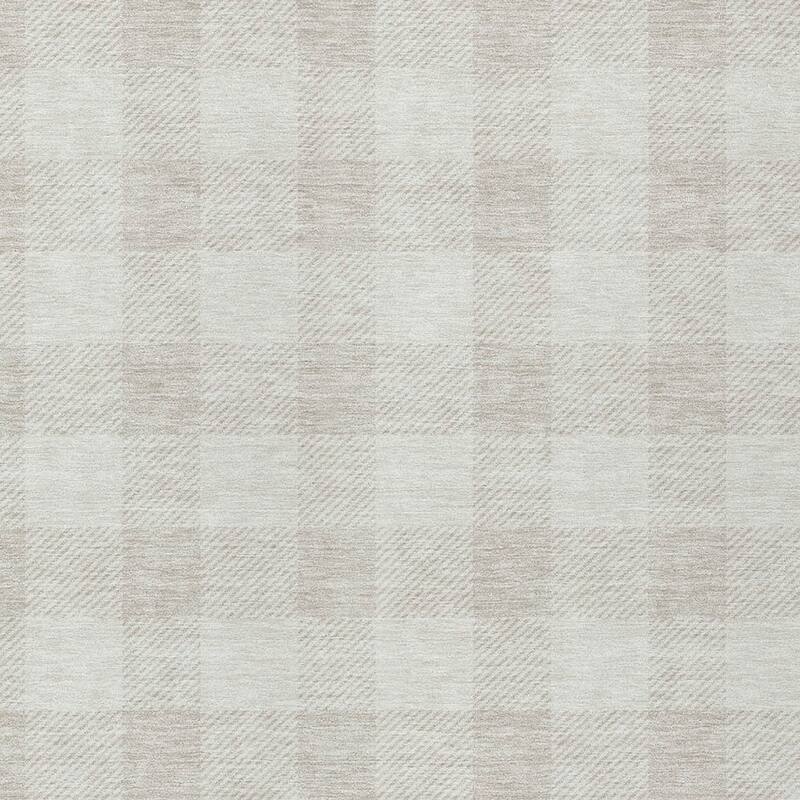 HomeRoots Plaid Transitional Rectangle Outdoor Rug