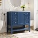 preview thumbnail 16 of 28, 36" Bathroom Vanity with Sink Combo, One Cabinet and Three Drawers, Solid Wood and MDF Board