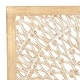 preview thumbnail 18 of 19, Light Brown Wood Handmade Intricately Carved Floral Home Wall Decor with Mandala Design