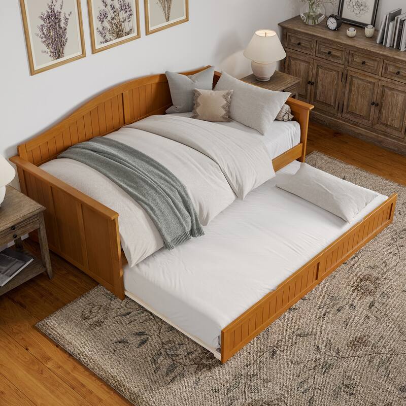 Nantucket Twin Wood Daybed with Twin Size Trundle