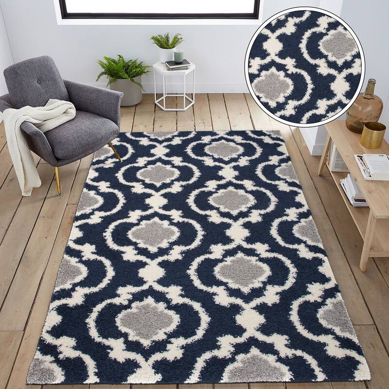 Porch & Den Touro Trellis Shag Area Rug