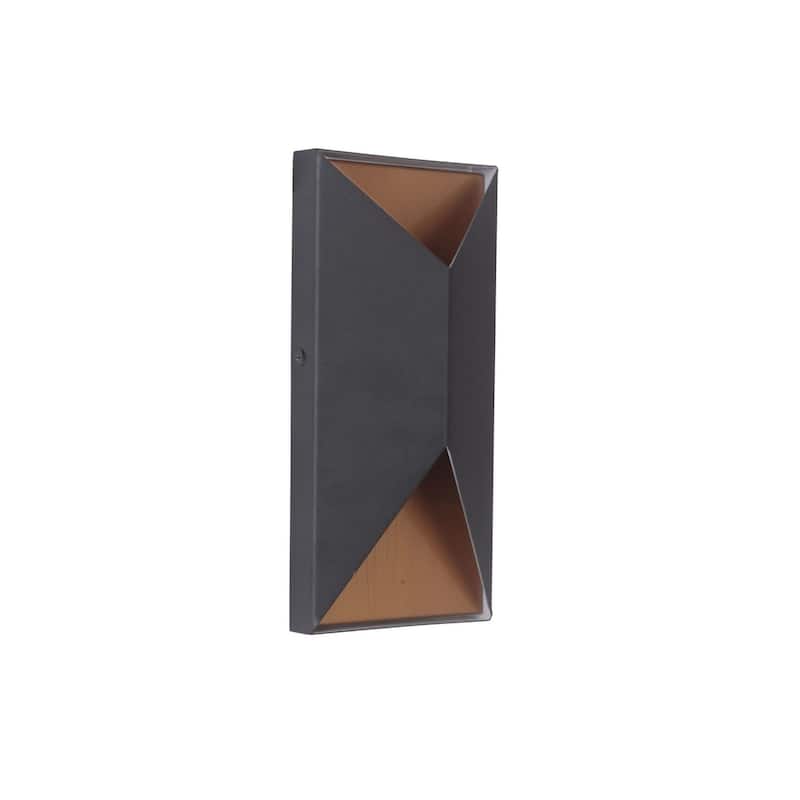 Craftmade Z3402-LED Peak 10" LED Outdoor Wall Sconce - ADA Compliant - Matte Black / Satin Brass