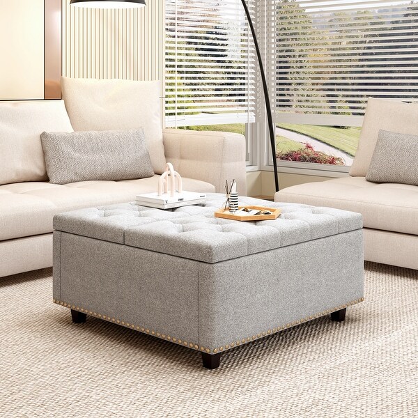 Square storage pouffe discount