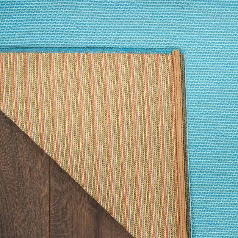 Nourison Color Splash Indoor/Outdoor Blue Graphic Area Rug