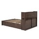 preview thumbnail 18 of 36, Full Storage Platform Bed with Shelves, Twin Trundle & Drawers - Large Storage