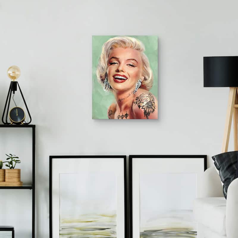 Tattooed Marilyn by Studio Arts Canvas Art Print