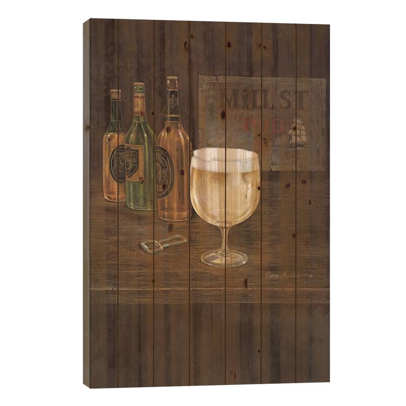 Mill Street Pub Print On Wood by Ruane Manning - Multi-Color - 26x18x1.5