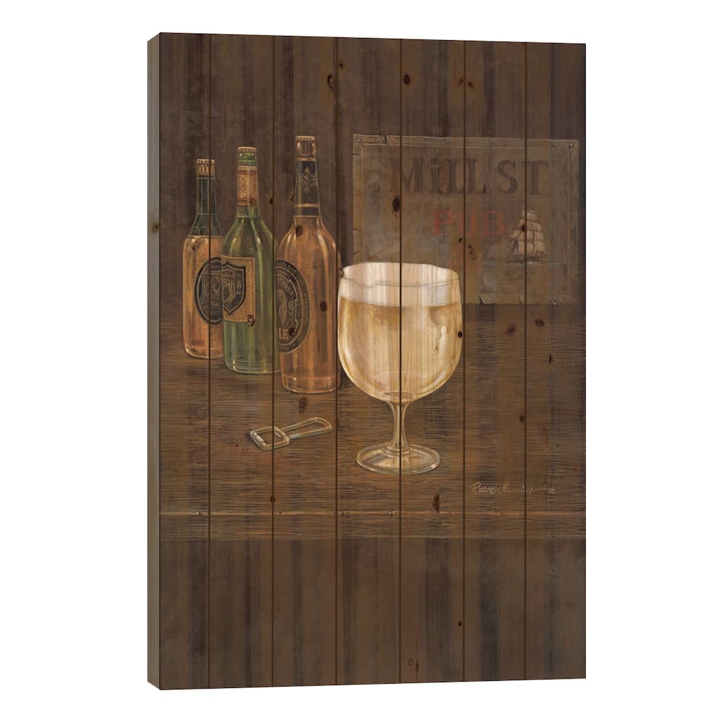 Mill Street Pub Print On Wood by Ruane Manning - Multi-Color