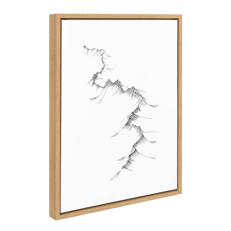 Kate and Laurel Sylvie Mountains Framed Canvas by Viola Kreczmer