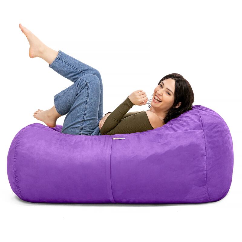 Jaxx 4' Lounger Bean Bag Chair - Grape