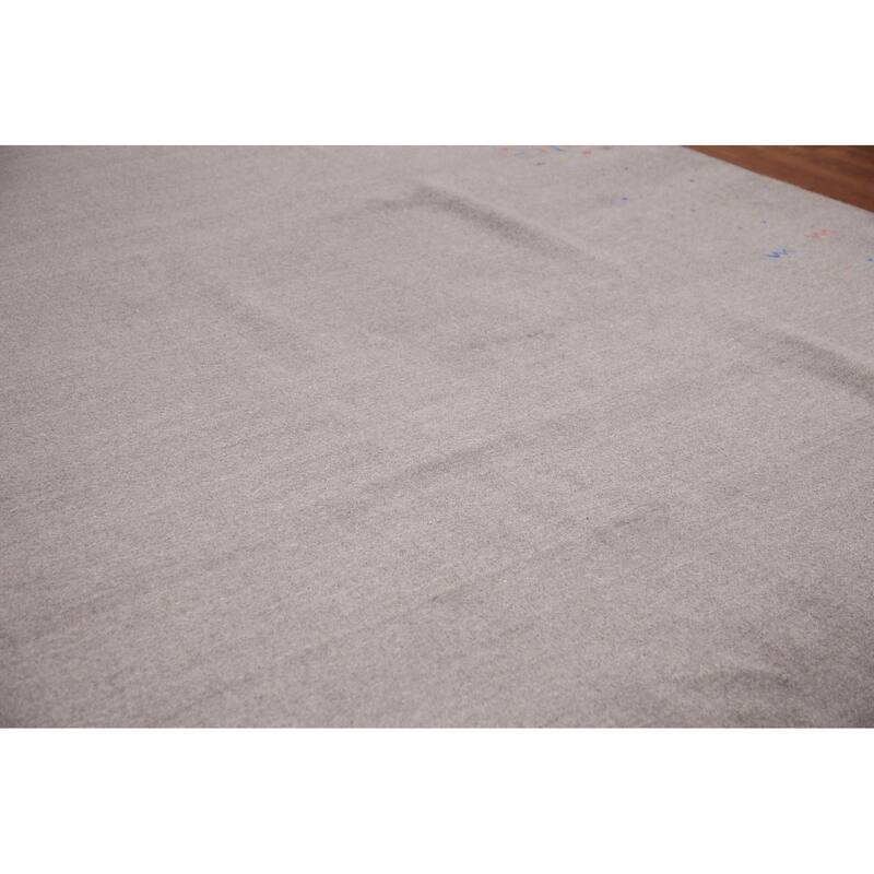 Gray Tribal Gabbeh Oriental Handmade Wool Carpet - 9'0" x 12'0"