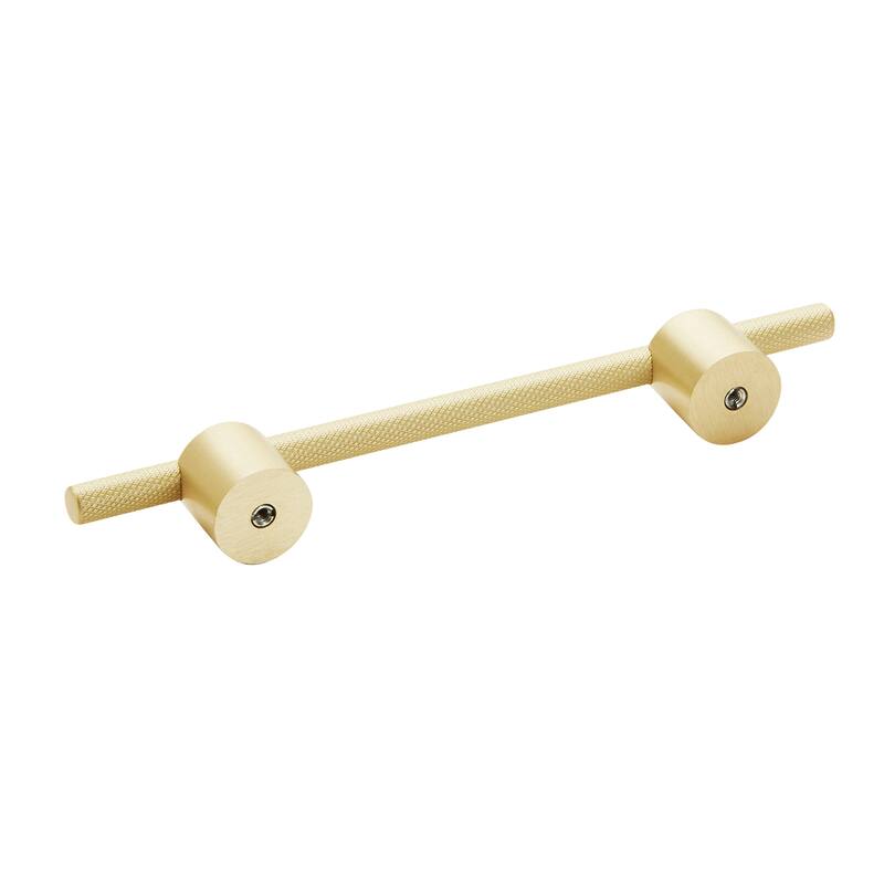 Transcendent 5-1/16 in (128 mm) Center-to-Center Matte Gold Cabinet Pull - 5.0625