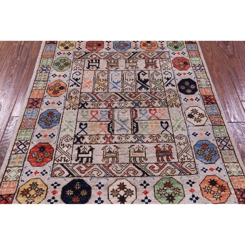 Golden Nile Turkmen Ersari Hand Knotted Wool Rug - 2' 11" X 5' 3"