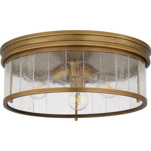 slide 2 of 4, Theodora 3-Light Weathered Brass Flush Mount