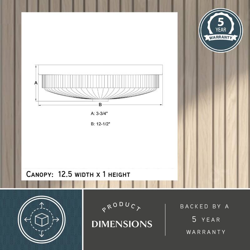 Vaxcel Lighting C0324 Preston 13" Wide LED Flush Mount Drum Ceiling