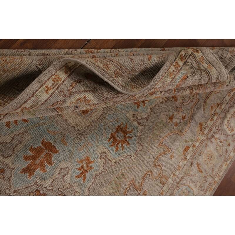 Vegetable Dye Oushak Turkish Area Rug Handmade Oriental Wool Carpet - 6'0"x 9'0"