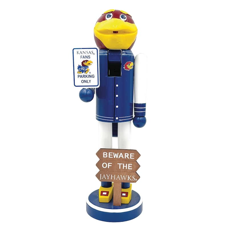 12" Kansas Beware of the Jayhawks Nutcracker