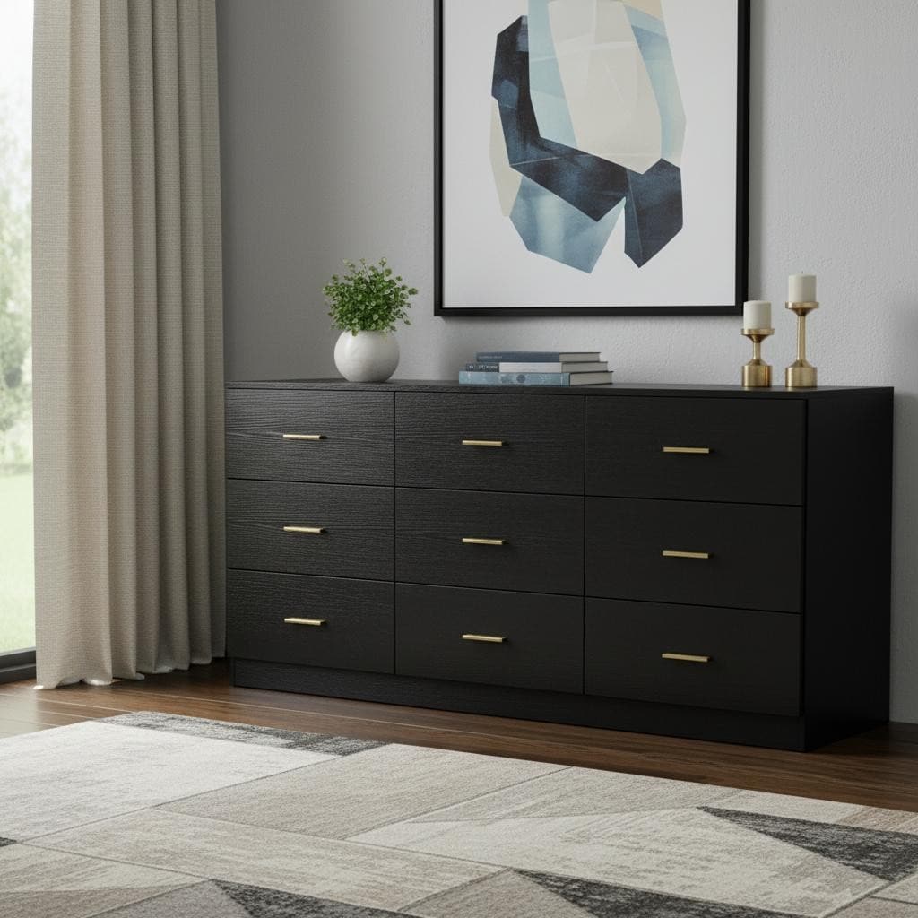 63 inch dresser black HomeRoots 63