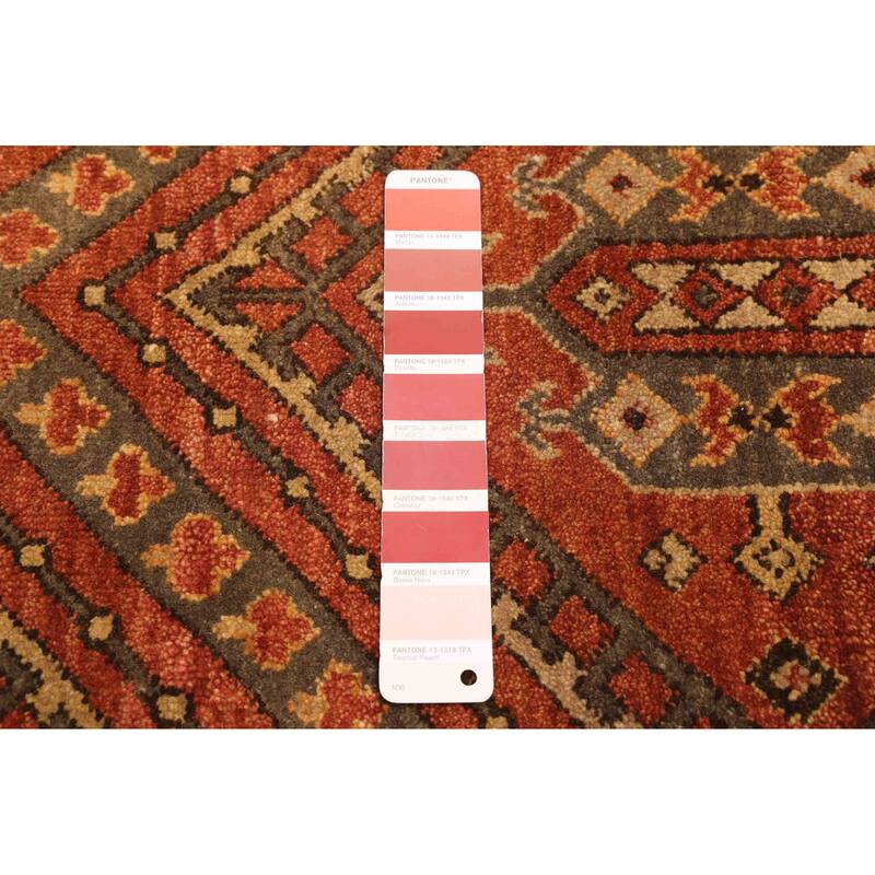 ECARPETGALLERY Hand-knotted Jules Sultane Dark Copper Wool Rug - 7'10 x 9'9