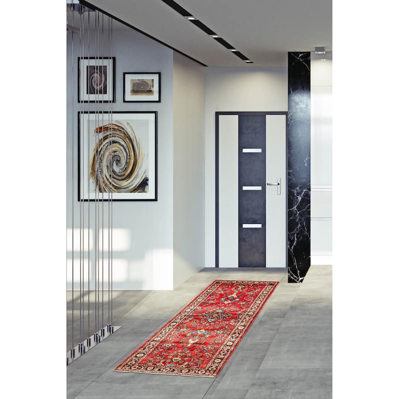 ECARPETGALLERY Hand-knotted Anadol Red Wool Rug - 2'8 x 6'2