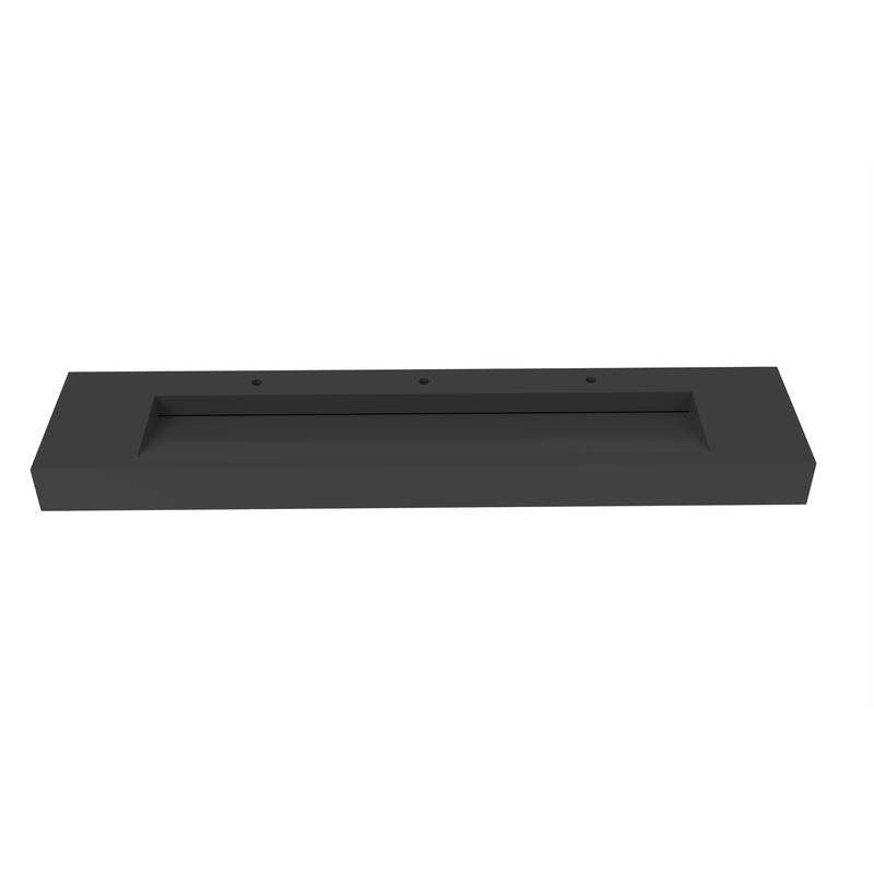 Pyramid Solid Surface Wall-Mounted Bathroom Sink