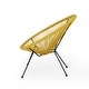 preview thumbnail 10 of 21, Anson Outdoor Steel Chairs w/ Hammock Rattan Seating (Set of 2) by Christopher Knight Home