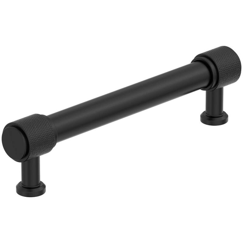 Amerock BP37744 Faraday 5-1/16" Center to Center Knurled Bar Cabinet - Matte Black