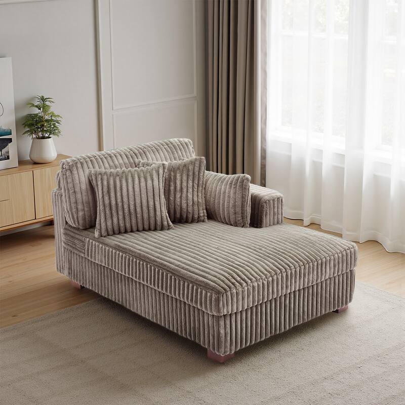 DREAMSIDEA Oversized Right Facing Chaise Lounge Lofa