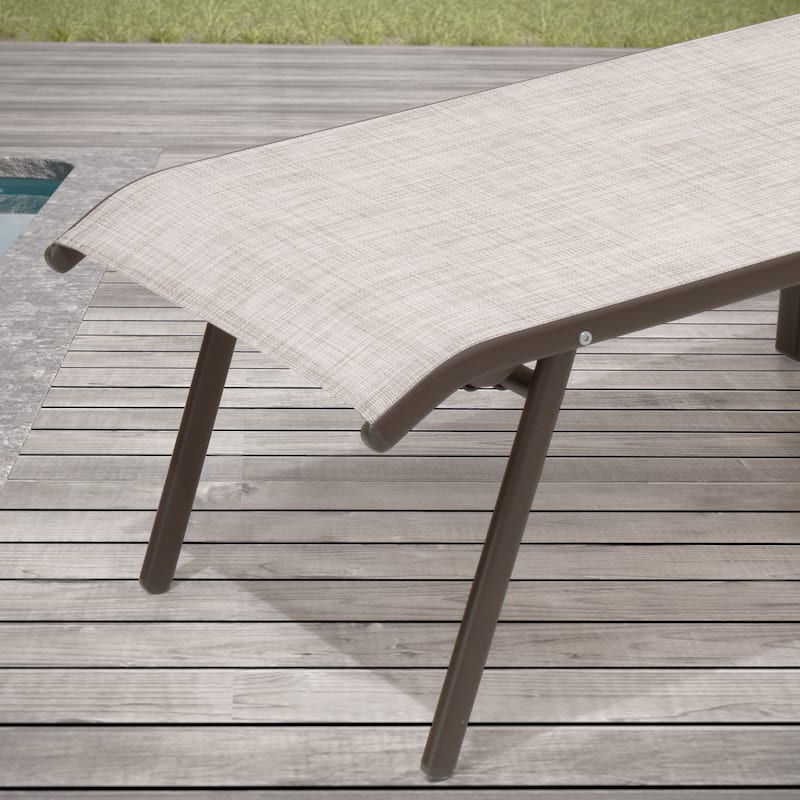 Pellebant 2/4PCS Outdoor Adjustable Patio Chaise Lounge Chairs