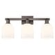 preview thumbnail 73 of 120, Innovations Lighting Endless Possibilities Arcadia - Bella - 3 Light 25" Bath Vanity Light Oil Rubbed Bronze/White