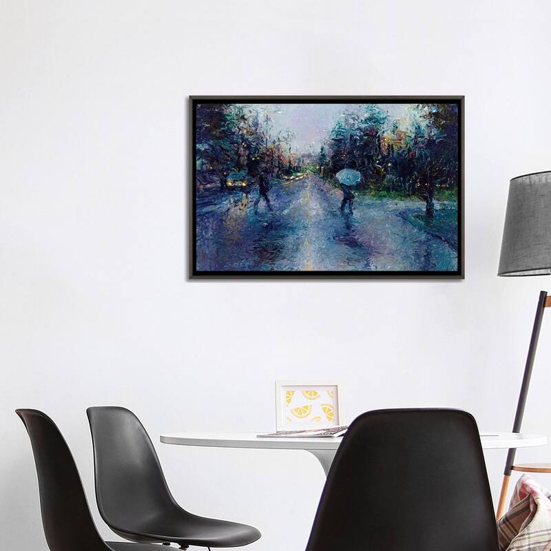 iCanvas "Slippery Sidewalk" by Iris Scott Framed