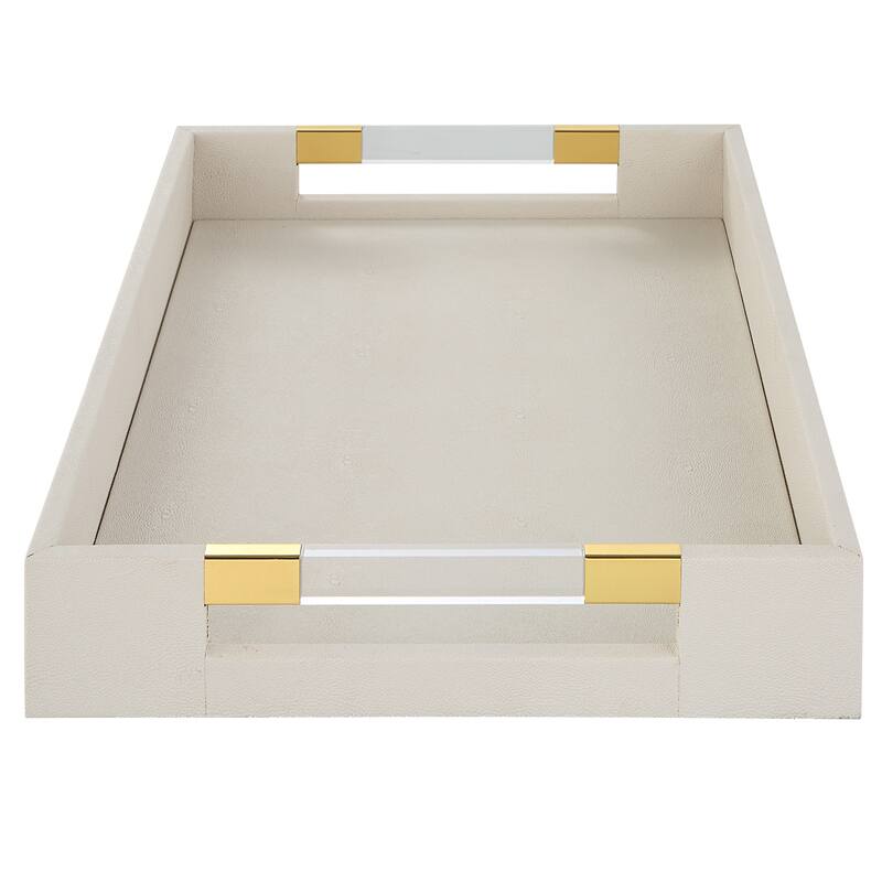 Uttermost Wessex Shagreen Tray - 19 W x 2.625 H x 13.875 D (inches)