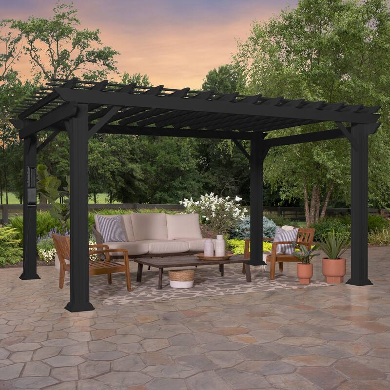 Backyard Discovery Stratford 14x10' Galvanized Steel Pergola w/ Canopy