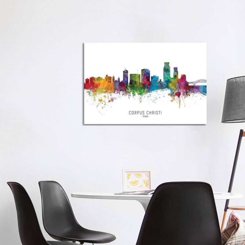 iCanvas "Corpus Christi Texas Skyline" by Michael Tompsett Canvas Print - 26x40x1.5