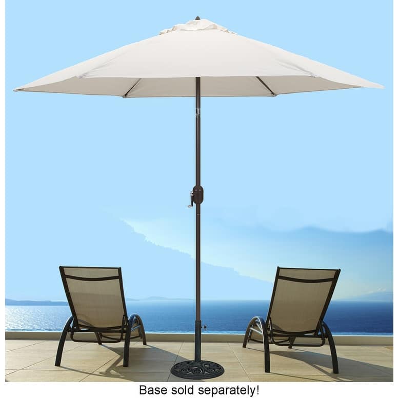 Tropishade 9 ft. Aluminum Bronze Patio Umbrella with Natural Cover