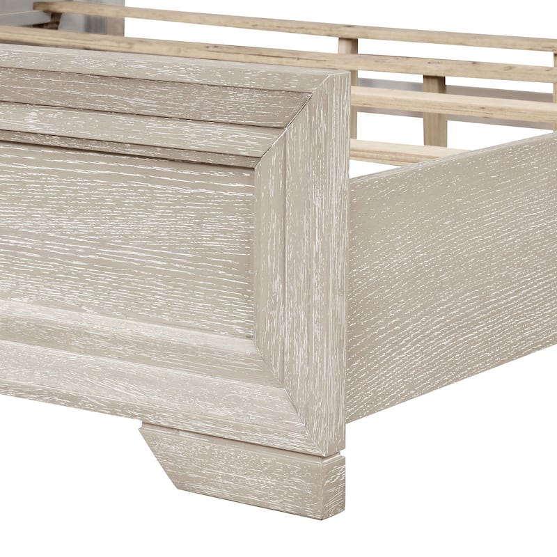 Furniture of America Jupiter 5-Piece Light Grey Wood Panel Bedroom Set