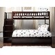 preview thumbnail 4 of 7, AFI Westbrook Twin over Full Size Staircase Bunk Bed with Bed Drawers & Charging Station in Espresso