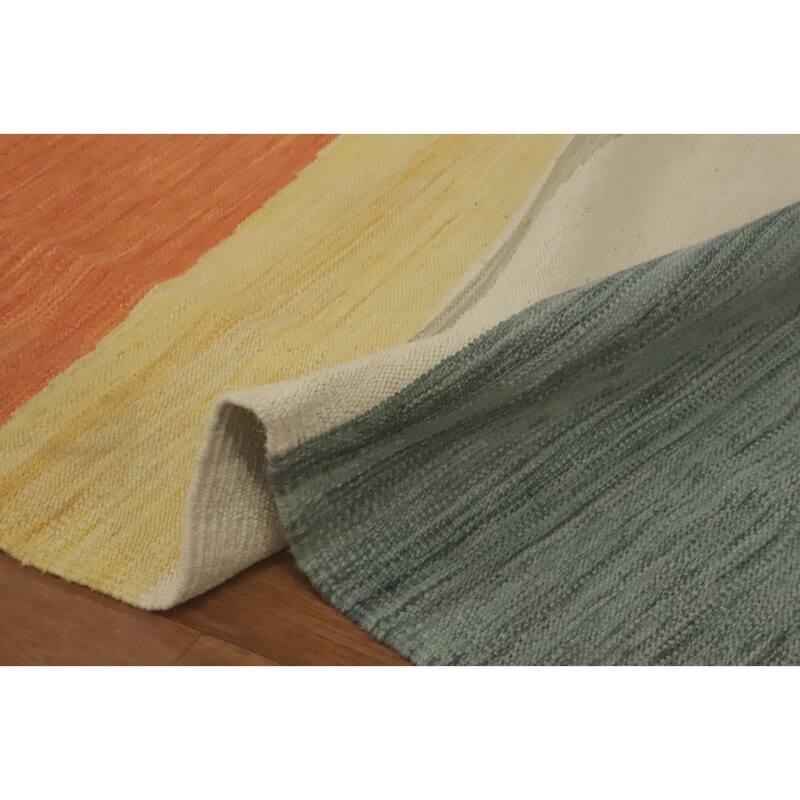 Hand Woven Southwestern Wool Multi-Colored Geometric Area Rug - 12' 0'' X 9' 1''