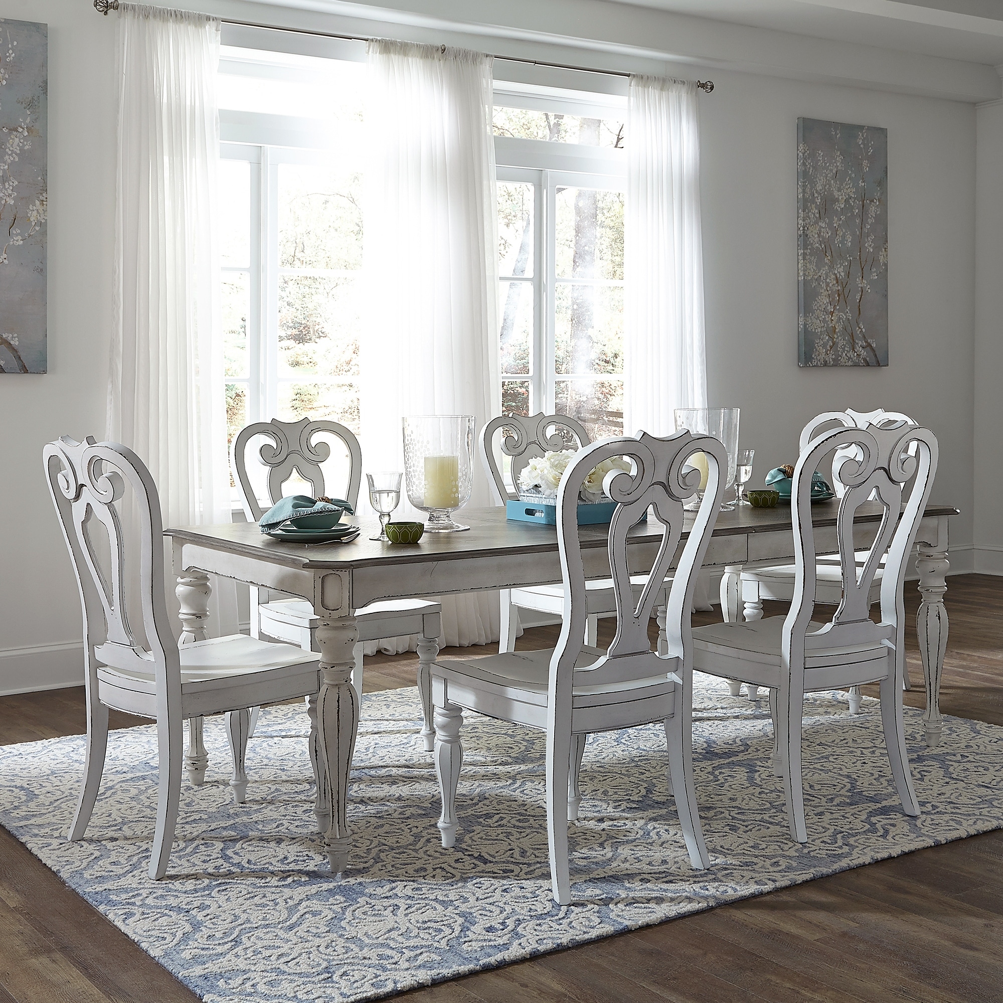 Liberty Furniture Magnolia Manor Rectangular Table Opt 7 Piece Dining Set
