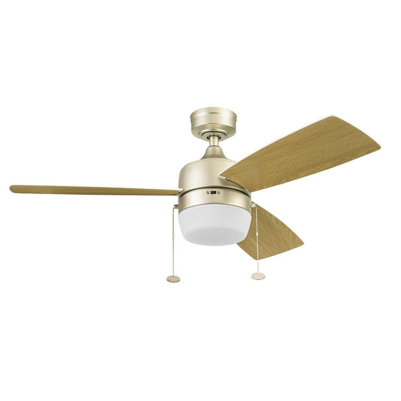 44" Honeywell Barcadero Matte Black Contemporary Indoor LED Ceiling Fan with Light, Pull Chain