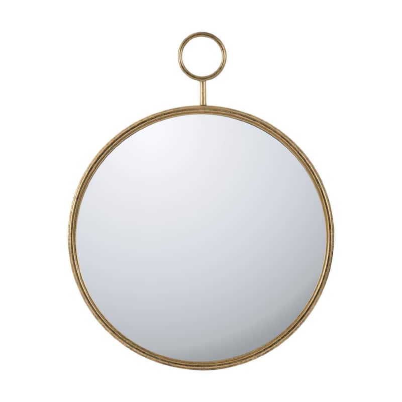 Round Metal Framed Wall Mirror - 28.25" - Gold