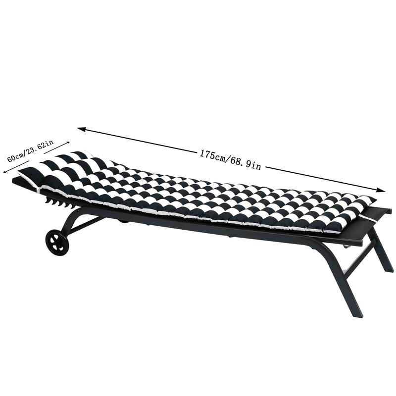 2PCS Outdoor Lounge Chair Cushion