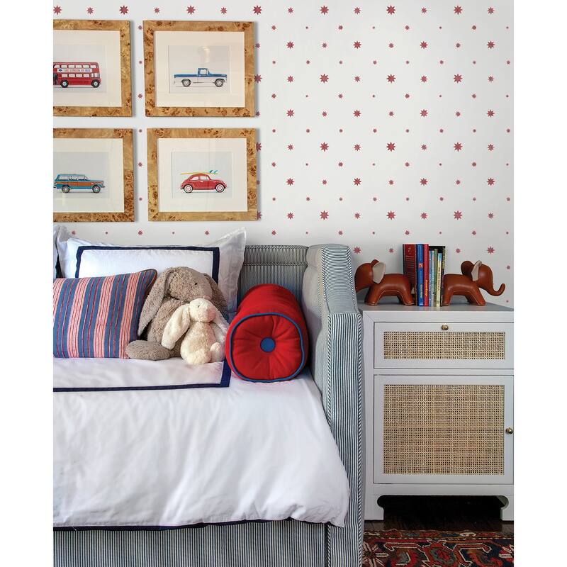 Erin Gates Henry Red Starburst Wallpaper