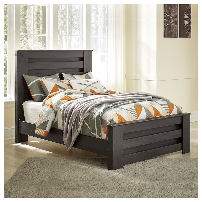 Brinxton Black Panel Bed