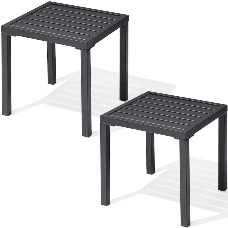 Outdoor Side Table Square Patio End Table